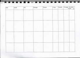 Cahier cantine AESH - Fiche de suivi repas - comportement - Trame à compléter