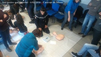 Gestes qui sauvent - Caserne des pompiers de Mions 2016