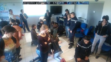Gestes qui sauvent - Caserne des pompiers de Mions 2016